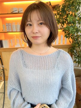 ユラギフロムユイマァル 水島店(YURAGI from YUIMARL) ミルクブラウン×ぱつっとボブ