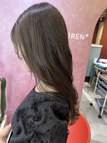 ローレンジウ(LOREN JU)&nbsp;透明感髪質改善ベージュダブルカラーミルクティーグレージュ