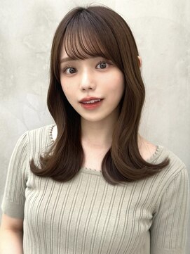 ミラリー トウキョウ(Mirareee Tokyo) 20代30代40代◎前髪パーマグレーベージュレイヤーロング黒髪