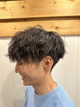 アメラボ(AmeLab) 刈り上げマッシュ　ツイストスパイラル　ワックス仕上げ