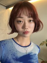 ナループロアボタン(Nalu pu loa BOTAN)&nbsp;ミニボブ/ボブ/ブリーチなしダブルカラー/暖色カラー