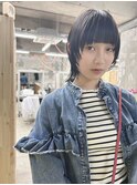 フロンマッシュ/ウルフヘア/暗髪