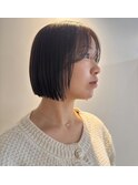 ボブ/20代/切りっぱなし