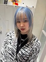 アソビセカンド 原宿(ASOBI 2nd)&nbsp;ダブルカラー/黒髪/ボブルフ/ネビージュ/原宿/ハイトーンカラー