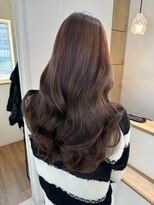 ビビバイベル(BiVi by BHEL)&nbsp;桑名ロングレイヤーカットロングヘアピンクブラウンカラー韓国