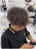 波巻きパーマ×マッシュ×brown【広島】
