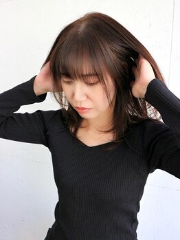 アンバー(Amber)の写真/白髪染めでもおしゃれを楽しむ!《Amber》の【髪質改善ケアカラー】でツヤのあるしなやかな髪へ…*