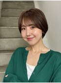 ショートカット/髪質改善縮毛矯正白髪ぼかしレイヤーカラーボブ
