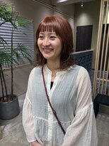 ジンカ(JINKA)&nbsp;オレンジベージュ×ロブパーマ