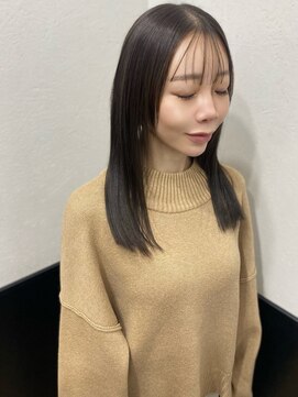 【ラベンダーグレージュ/髪質改善ストレート/20代】