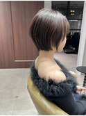 着物ヘア/ダークアッシュ/ミディアムレイヤーカット/銀座