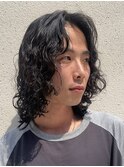 渋谷ツイストスパイラルパーマメンズカットメンズスパイラルボブ