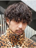 札幌波巻きシャドウパーマツイストスパイラルパーマメンズ緩め