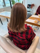 ルイス 宝塚(Luis)&nbsp;宮永コッパーベージュ外ハネ艶感セミロング