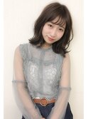 ほつれウェーブ × ニュアンスミディ