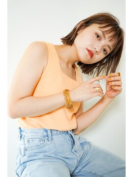 ネオリーブカフ 鶴ヶ峰店(Neolive caff) 切りっぱなしボブに外ハネスタイリングで安定の可愛いさ