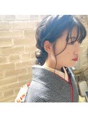 着物スタイル♪抜け感が可愛い成人式ヘアセット☆