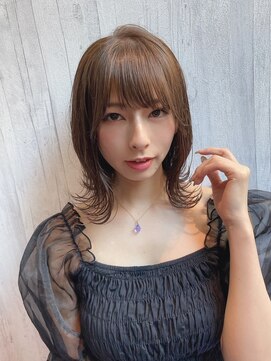 リアイス(Re:ICE) ミニウルフ/くすみブルー/流れるレイヤー/インナーハイライト