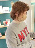 【二階堂光孝】ボブパーマ大人女性人気◎オン眉ベージュ系カラー
