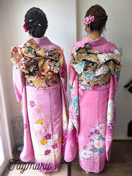 タグマル お友達同士で振袖着付けヘアセット☆