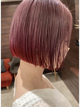 ジャム(Jam) 小顔ミニボブ×ピンクグラデーションカラー★中村大輔