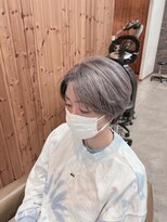 ディッシュ 五反田(dish)&nbsp;五反田美容院☆脱白髪染ハイライト/白髪ぼかしハイライトグレー