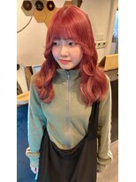 韓国風ピンクレッドカラー