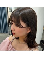 アム 表参道(am) サイドバング【小顔レイヤーロング前髪パーマ縮毛矯正】