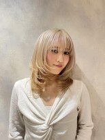 アオ(AO。)&nbsp;ミルクティーベージュカラー/レイヤーカット/海外風レイヤー