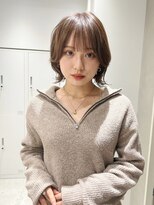 ロンドイディールバンダイ 新潟万代(Lond ideal) デザインカラーオリーブベージュ×ショート×新潟