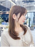 ☆顔周りレイヤーワンカールサイドバング艶髪