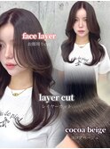 流れる顔まわり＊フェイスレイヤーカットくびれヘア＊RINA