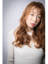 カバーヘア ブリス 北浦和(COVER HAIR bliss)&nbsp;□アプリコットオレンジ小顔フェミニンロング415北浦和20代30代