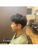 ツーブロック7:3分パーマ