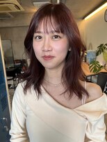 ナループロアボタン(Nalu pu loa BOTAN)&nbsp;ピンクブラウン/ピンクカラー/暖色カラー/レイヤーカット