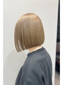 白髪ぼかしハイライト/ボブ/明るい白髪染め【kanna高円寺SYUK】
