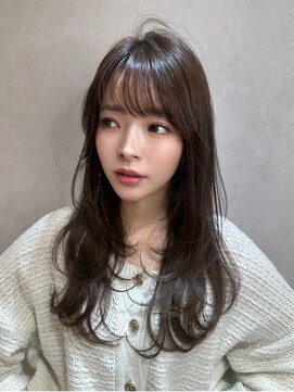 ロンド ルージュ 銀座店(Lond rouge) くびれヘア/アプリコットオレンジ/ハイライトカラー/ミディアム