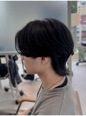 センターパートウルフ