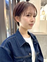 ミィ 浦和(mee) 透明感カラー ボブ 前髪 ショート カラー ブリーチ&ダブルカラー