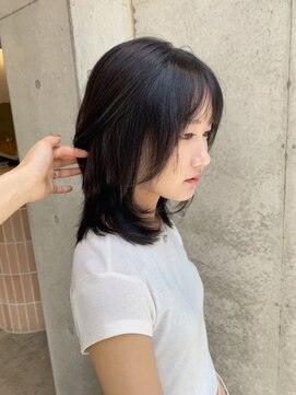 キーチェ 梅田中崎町(keych) レイヤーカット/髪質改善/オリーブベージュ/前髪カット