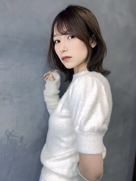 ロンドカスティーヨ 四日市(Lond castillo) 【前川薫子】小顔　くびれボブ ココアブラウン フェイスレイヤー