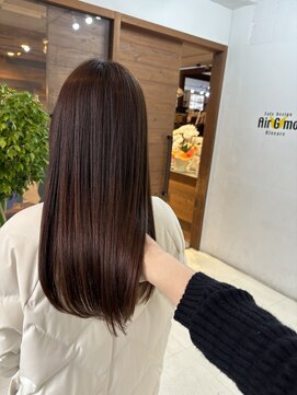 ロング艶髪カラーエアージーモ流髪質改善