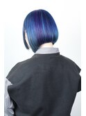 ランダムブルーメッシュカラー