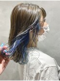 フェイスフレーミング×ブルー