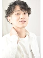 レ ギャルソン 仙台店(Les Garcons)&nbsp;センターパートコンマヘア波巻きスパイラルスリークショート