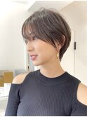 ニュアンスカラー/グレージュ/くびれショート/ハンサムショート