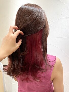 ネオリーブアオバ 高田馬場店(Neolive aoba) インナーカラーレッド