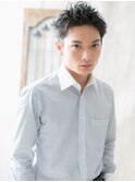 ワイルドツーブロックショートウェットヘアQ
