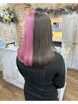 ニコ(nico...) セパレートカラー　ピンク　グレー