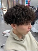 波巻きパーマツイストスパイラルパーマメンズマッシュパーマ